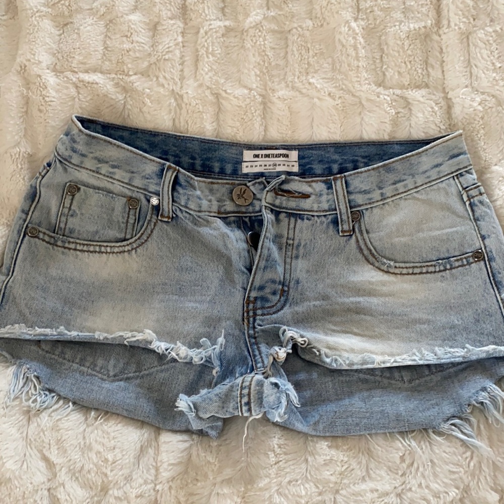 Free people one teaspoon denim shorts